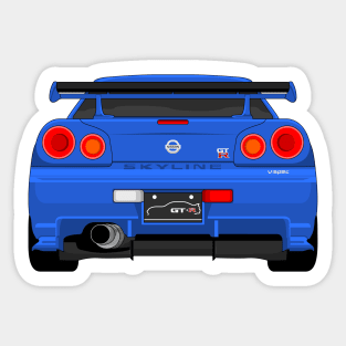 GTR R34 BLUE Sticker